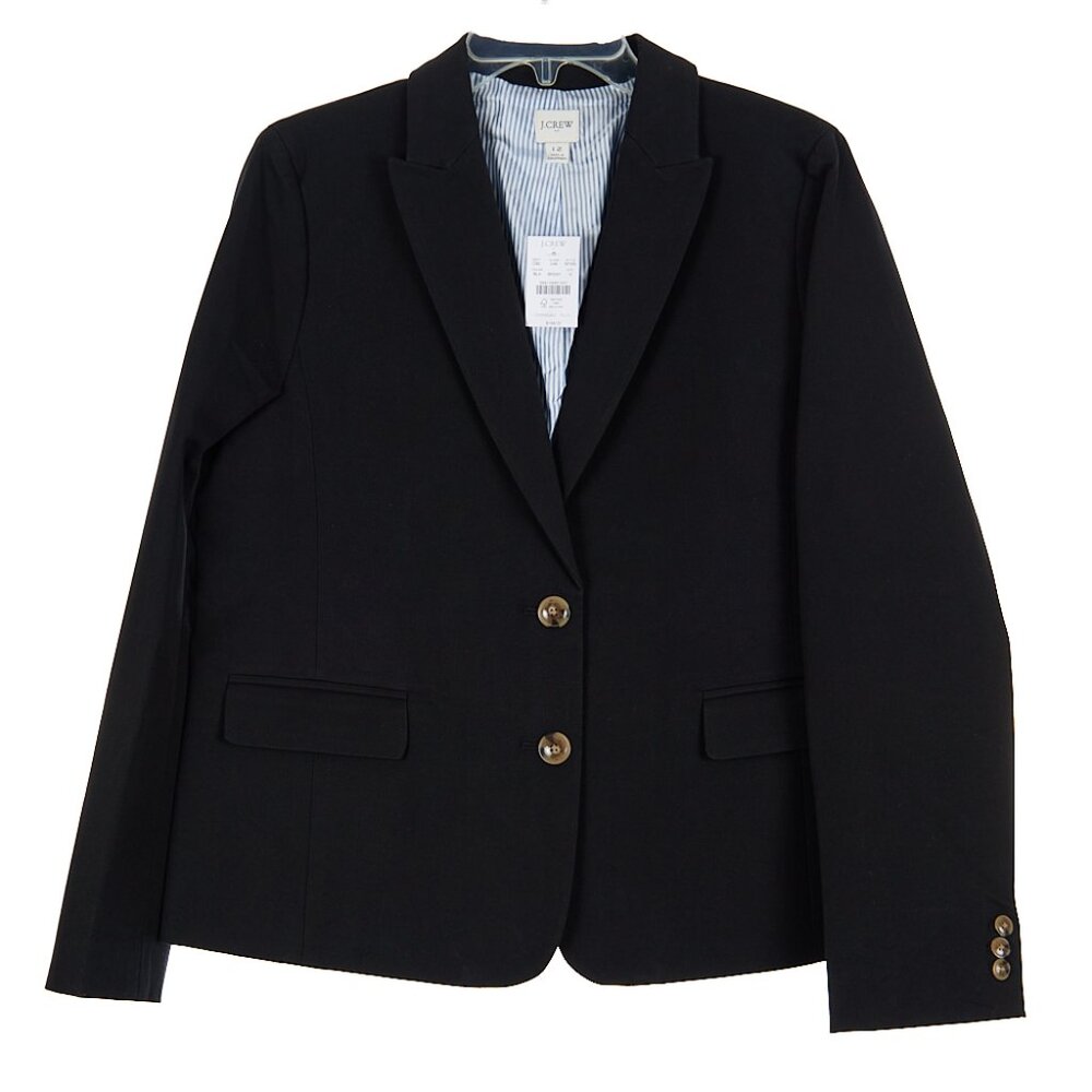 J.Crew Petite Two-button Blazer in Black Women's Size 12 NEW - Picture 2 of 8